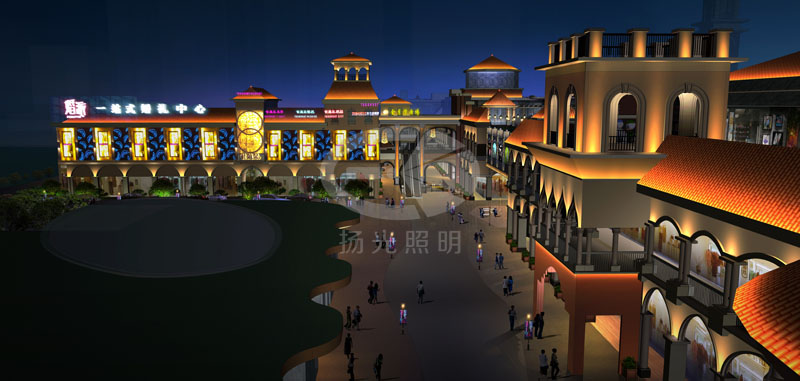 商（shāng）業街（jiē）夜景燈（dēng）光設計（jì）效果圖