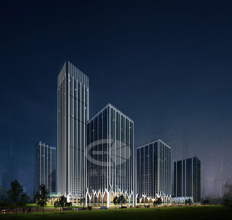建築夜景燈光設計（jì）效果圖二