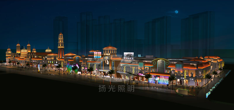 商業街景觀亮化設計鳥（niǎo）瞰圖