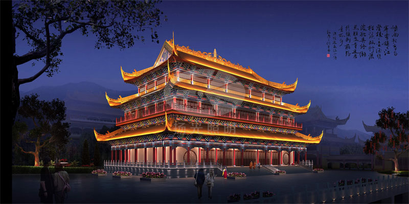 古建築燈光設計效果圖