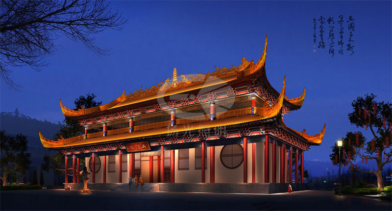 古建築泛光照明設計效果圖