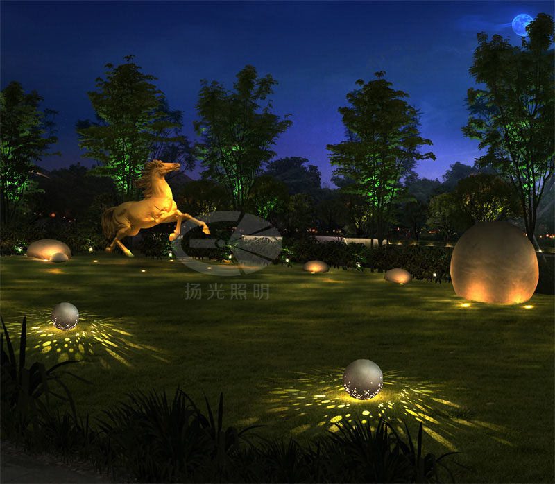 花（huā）園（yuán）景觀照明設計效果圖（tú）
