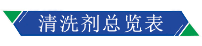 清洗劑總（zǒng）覽表（biǎo）