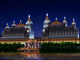 雲南湄公河人家灑店樓體（tǐ）亮化設計