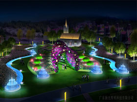 貴定四季花穀玫瑰園景（jǐng）區照明亮化