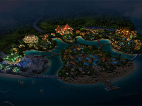 海南海花島溫（wēn）泉城夜景照明工（gōng）程