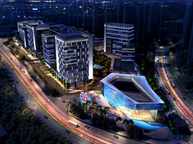 廣州知（zhī）識（shí）城商業園區夜景照（zhào）明工程