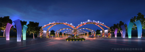 汕（shàn）頭方特歡樂世界花卉大（dà）道（dào）夜景（jǐng）照明