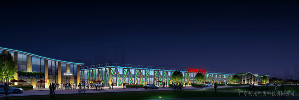 新疆克拉瑪依市西域奇石花博（bó）園夜（yè）景照明